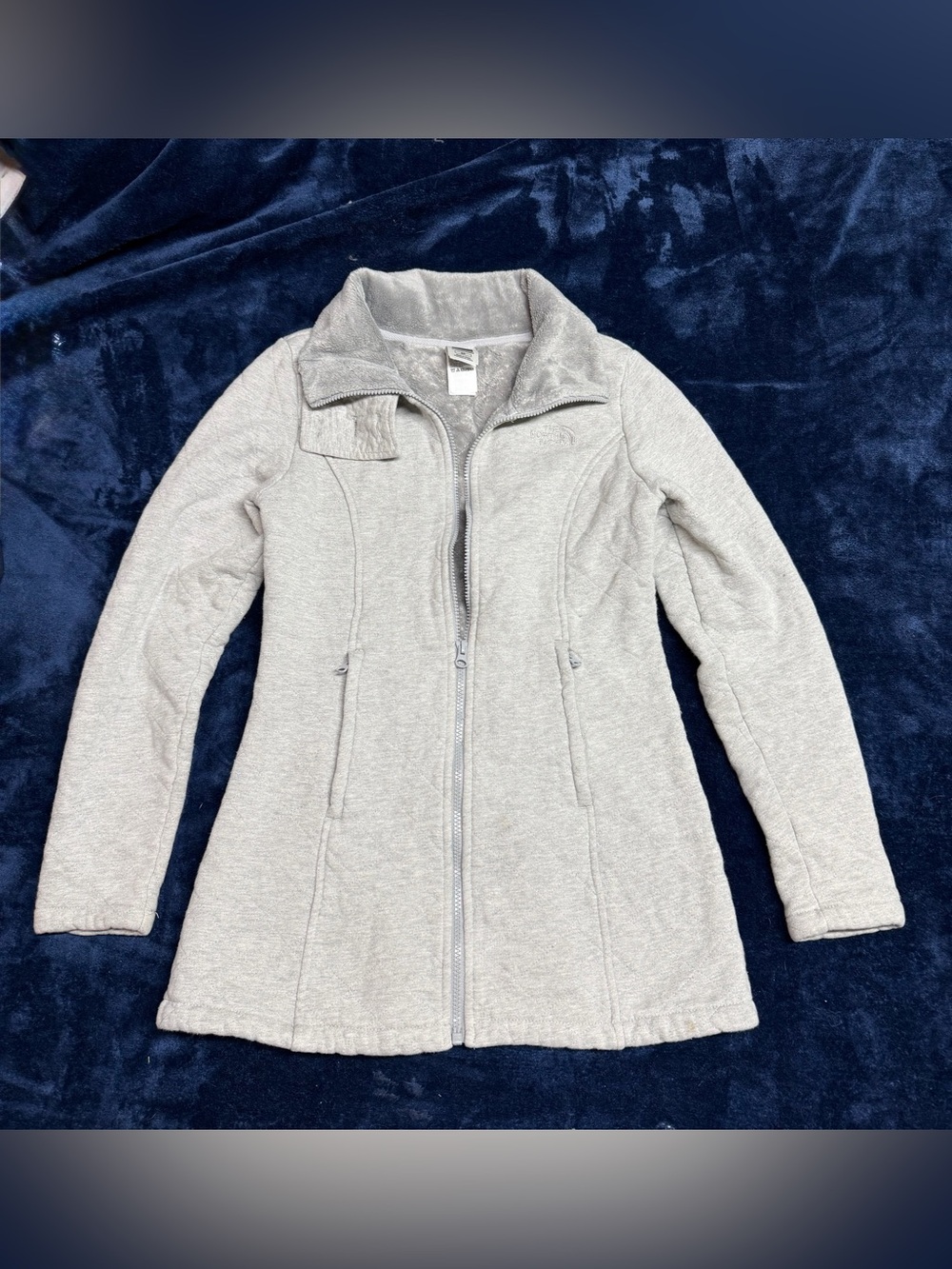 The North Face Light Gray Women's Longline Zip Jacket